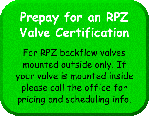 Prepay for your RPZ Certification